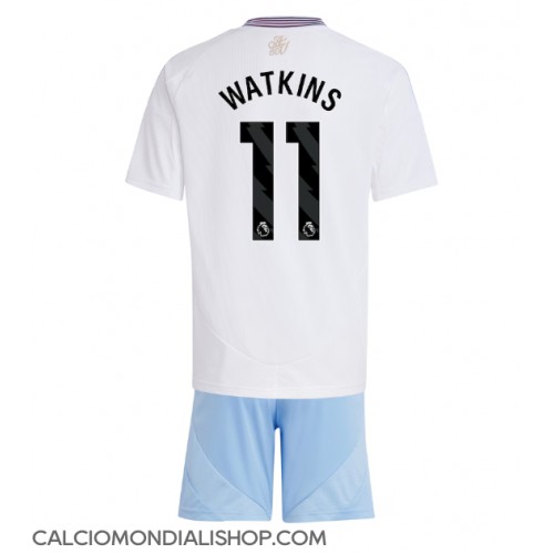 Maglie da calcio Aston Villa Ollie Watkins #11 Seconda Maglia Bambino 2024-25 Manica Corta (+ Pantaloni corti)